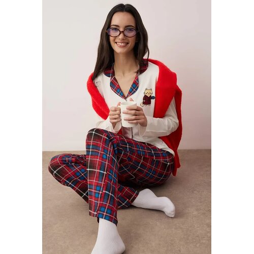 TRENDYOLMILLA Ženski set pidžame Thmaw26Pt00153, Krem Slike