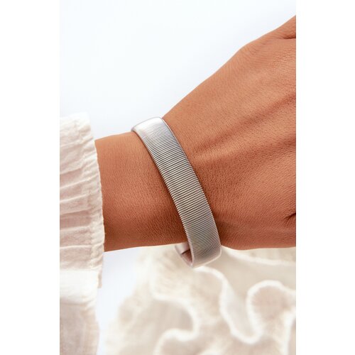 Kesi Elastic women&amp;#039;s bracelet made of stainless steel, silver Slike