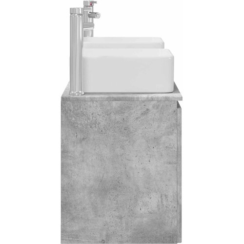  Set ormarića za kupaonicu 3 kom. Betonska siva 53 x 35 x 63 cm Slike