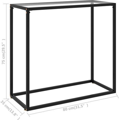  Konzolni stol prozirni 80 x 35 x 75 cm od kaljenog stakla Slike