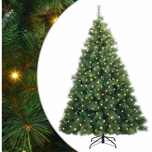  Umjetno božićno drvce s stalakom Zelena 210 cm PE i PVC 130 x 130 x 210 cm Slike