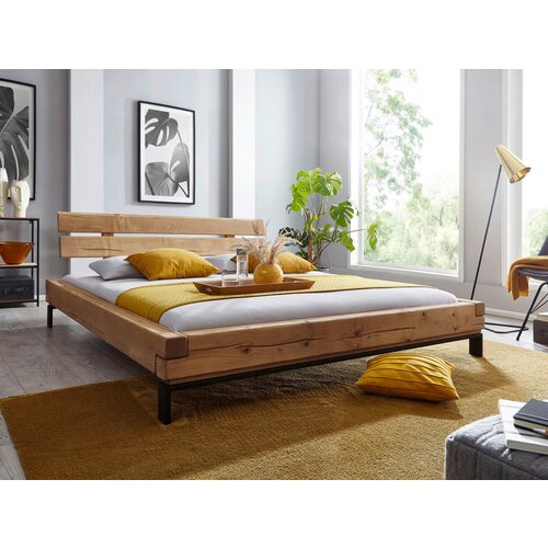 Livetastic postelja iz tramov 200 cm x 200 cm , barve hrasta, barve jantarja Slike