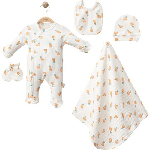  Komplet ananas za bebe-5 dela rebrasti pamuk-DEČIJA ODECA 3 mes Slike