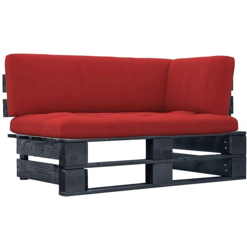  Kutna vrtna sofa od paleta od crno impregnirane borovine Slike