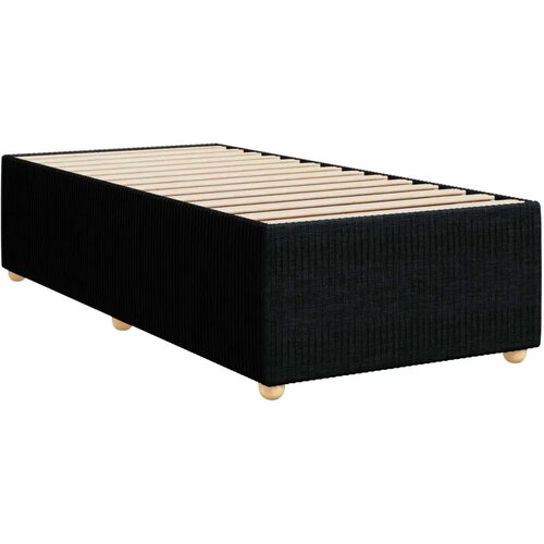  LED okvir za krevet s madracem Crna 90 x 200 cm Tkanina - Crna 90 x 200 cm Dizajn s rombovima Slike