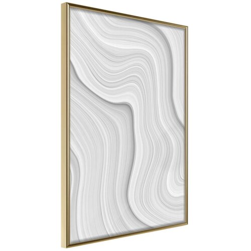  Poster - Snow Contour Lines 30x45 Slike