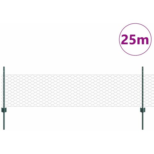  Heksagonalna ograda s stubom 25 x 0,5 m Čelik premazan PVC-om Slike