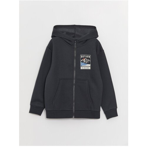 LC Waikiki Boys&amp;#039; Hoodie with Printed Long Sleeves Zippered Sweatshirt Slike