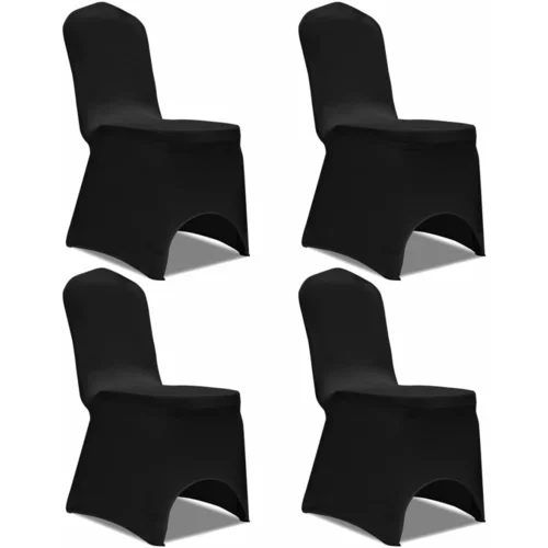  Rastezljiva navlaka za stolice 4 kom Crna boja