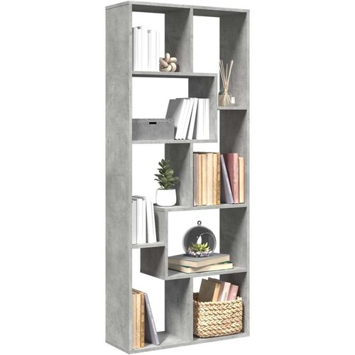 vidaXL Sobna pregrada / regal za knjige sivi 67 x 25 x 161,5 cm drveni Cijene