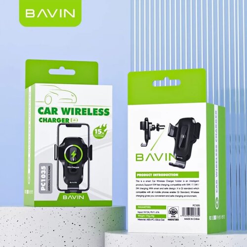 BAVIN auto držač/wirelees punjač 15W Slike