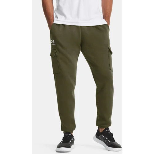 Under Armour UA Essential Flc Cargo Spodnji del trenirke Zelena