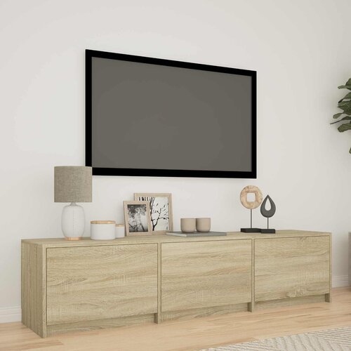 TV ormarić s LED rasvjetom Sonoma hrast 165 x 34 x 40 cm Cene