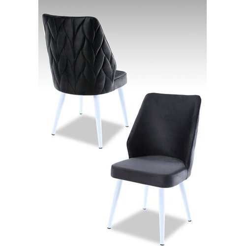 Hanah home set puf fotelja, 48x90x43 cm, 4 dijela, antracit-bijela Cene