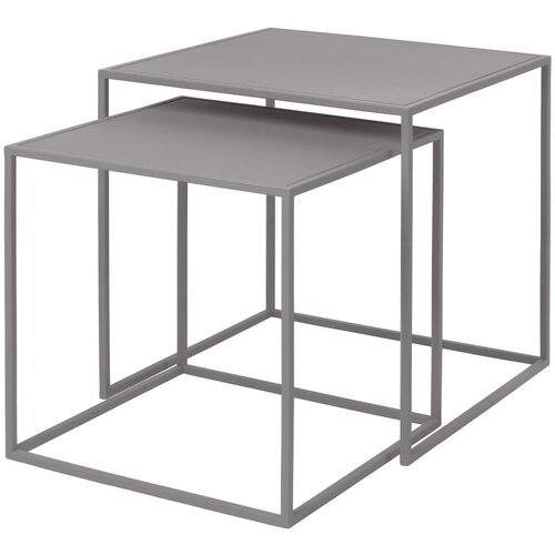 Blomus Svijetlo sivi metalni stolići za kavu u setu 2 kom 40x40 cm Fera &amp;ndash; Slike