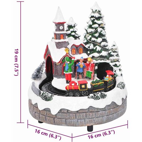 VidaXL Božični dekor za mizo večbarvno 16 x 16 x 19 cm Smola Slike