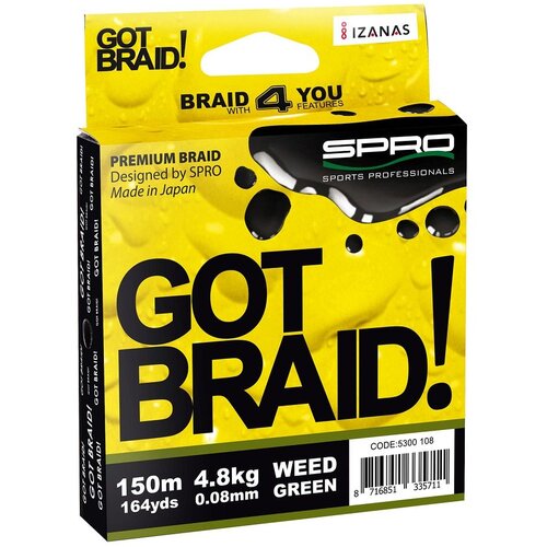 Spro struna got braid weed 150M green 0/20MM Cene