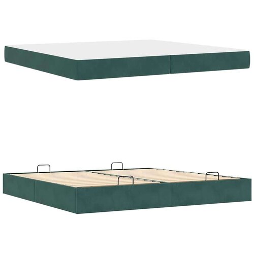  Okvir za krevet Tamnozelena 200 x 200 cm Bar&amp;scaron;un Slike