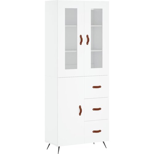 Maison Chic Visoka omara - Komoda - Predalnik bela 69,5x34x180 cm inženirski les, (21719200) Cene