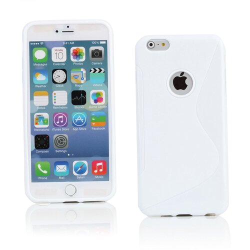  Gumijasti / gel etui S-Line za Apple iPhone 6S Plus / iPhone 6 Plus (5.5&amp;quot;) - beli Slike