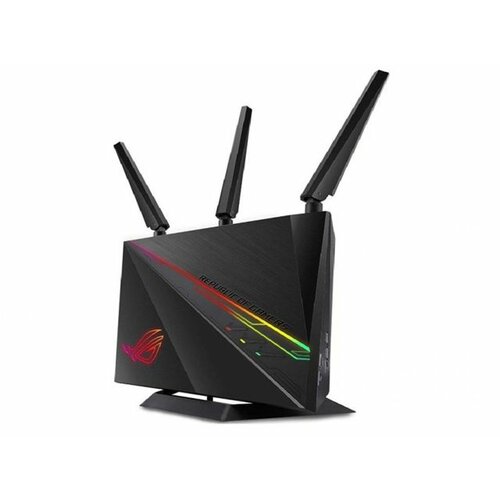 Asus ROG Rapture GT-AC2900, AC2900 WiFi Gaming Router, certified by NVIDIA for the GeForce NOW Recommended program. 802.11ac, 1xWAN, 4xLAN, USB3.0, 3xAntenna ruter Slike