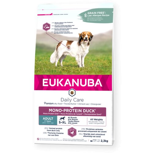 Eukanuba dog daily care adult monoprotein duck 2.3 kg Slike