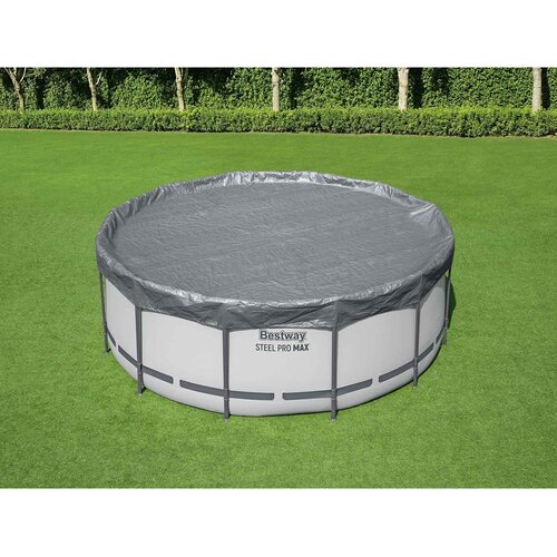 Bestway Pokrivač za bazen Ø3,66 m Kružni Poliester Siva Cene