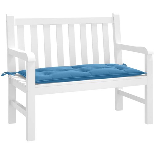 vidaXL Jastuk za vrtnu klupu prošarano plavi 100x50x7 cm tkanina Cijene