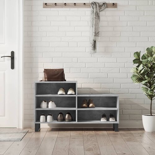 vidaXL Omarica za čevlje betonsko siva 102x36x60 cm inženirski les Cene