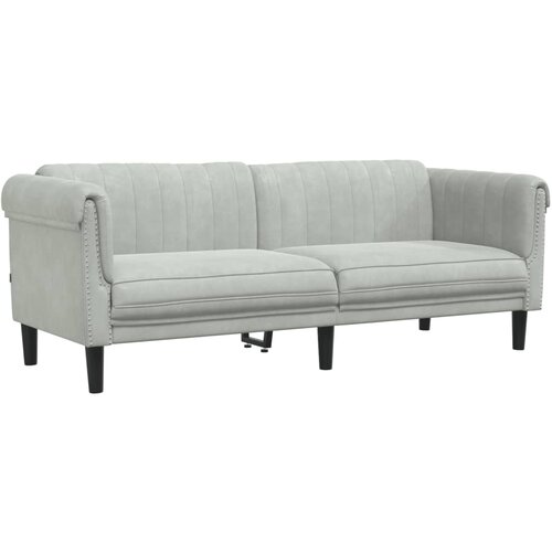 Maison Chic kavč - Sofa - Kanape trosed svetlo siva žamet, (21726485) Cene