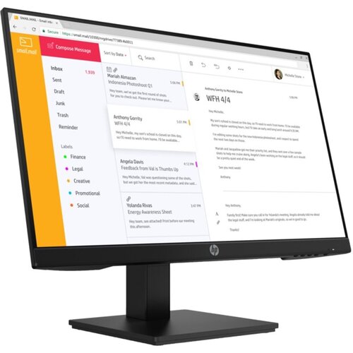 HP p24 G4 ips 23.8, fhd, hdmi, dp, vga, 5ms, tilt, vesa (1A7E5AA) monitor Slike