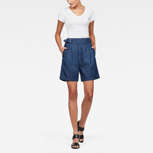 G-star Shorts - Bristum pleated high Bermuda wmn blue Cene