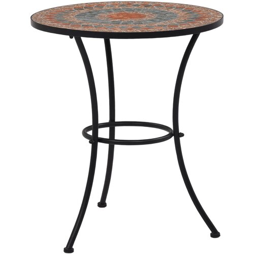 vidaXL Bistro mizica z mozaikom oranžna/siva 60 cm keramika, (20580672) Cene
