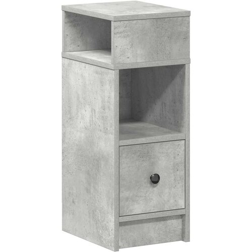  Noćni ormarić s ladicom beton siva 25x31x66 cm Slike