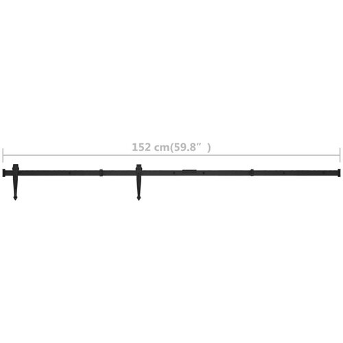 VidaXL Mini pribor za klizna vrata staje od ugljičnog čelika 152 cm Slike