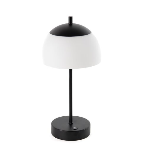 Honsel Moderne tafellamp zwart 35 cm opaal glas incl. LED 3-staps dimbaar - Djent Slike