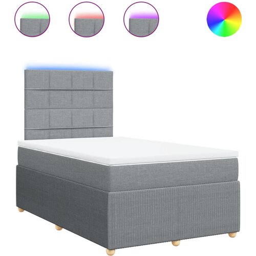 Maison Chic Box spring postelja - Vzmetna postelja z vzmetnico svetlo siva 120x200 cm blago SL17172, (21895221) Cene