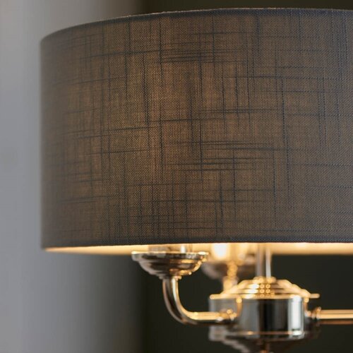  Endon 99149 - Stona lampa HIGHCLERE 3xE14/18W/230V siva/sjajni hrom Slike