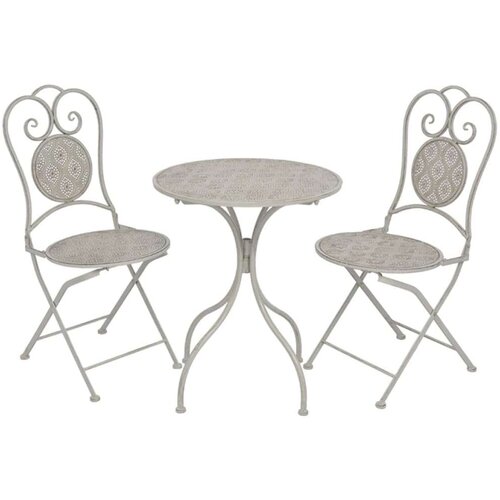 Bistro 3-dijelni bistro set čelični sivi Slike