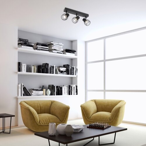  Aberama, plafonska lampa, crna plastična lampa, E14 3x10W, IP20 Slike