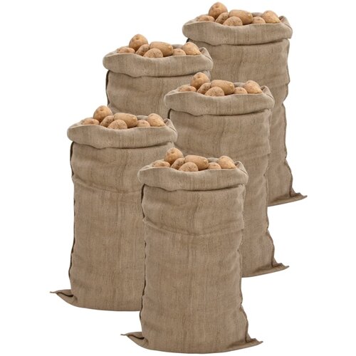 VidaXL Jutene vreće 5 kom 65 x 135 cm 100 % juta 340 g/m&amp;sup2; Slike