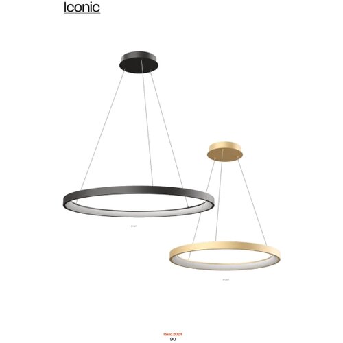  Redo 01-2674- LED prigu&amp;scaron;iva luster na sajli ICONIC LED/50W/230V pr. 58 cm crna Slike