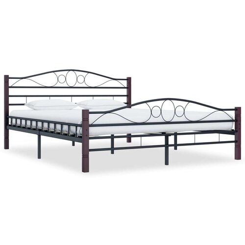  Za krevet crni metalni 160 x 200 cm Slike