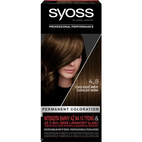 Syoss Permanent Coloration trajna barva za lase 50 ml odtenek 4-8 Chocolate Brown