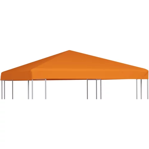 vidaXL Streha za paviljon 310 g/m² 3x3 m oranžna