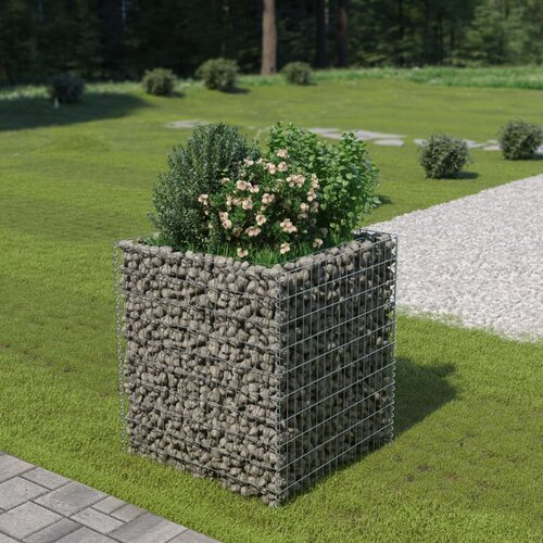 Furnova Visoka greda gabion pocinkano jeklo 90x90x100 cm, (21921517) Cene