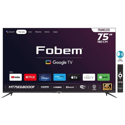 Fobem Smart LED TV 75",Google TV,4K... Cijene
