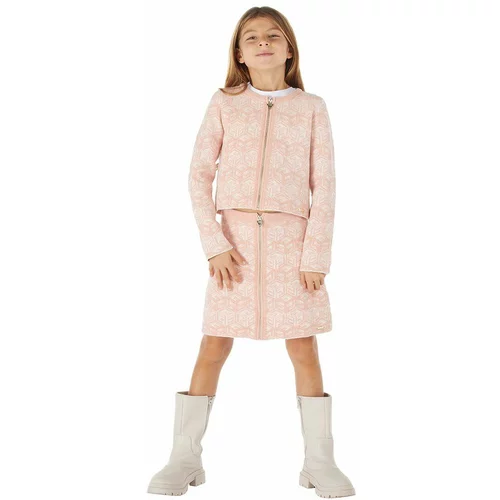 Guess Dječja suknja boja: ružičasta, mini, širi se prema dolje
