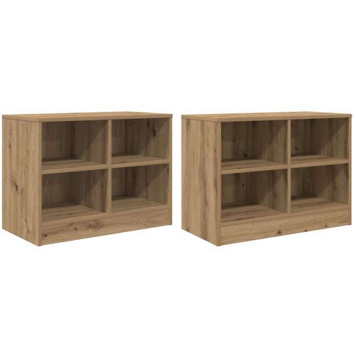  za krevet s policom 2 pcs Hrast artisan 66 x 33 x 48 cm - Hrast artisan Slike