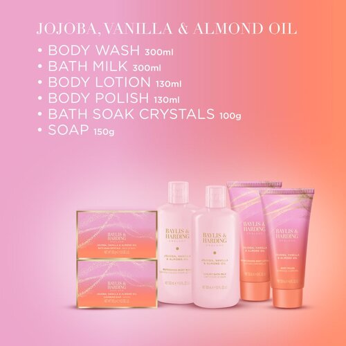Baylis &amp;amp; Harding Jojoba, Vanilla &amp;amp; Almond Oil darilni set za telo Slike